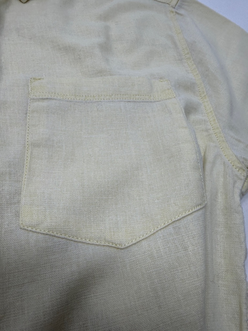 Zara Boy’s Short-Sleeve Button-Up Shirt in Pale Yellow size 10 - Picture 5 of 8